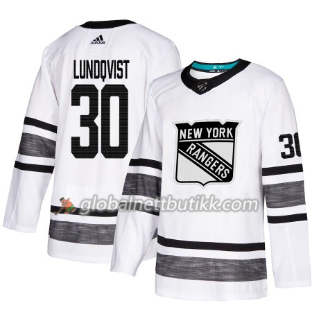New York Rangers Hockeydrakt Henrik Lundqvist 30 Hvit 2019 NHL All-Star Adidas Authentic - Herre